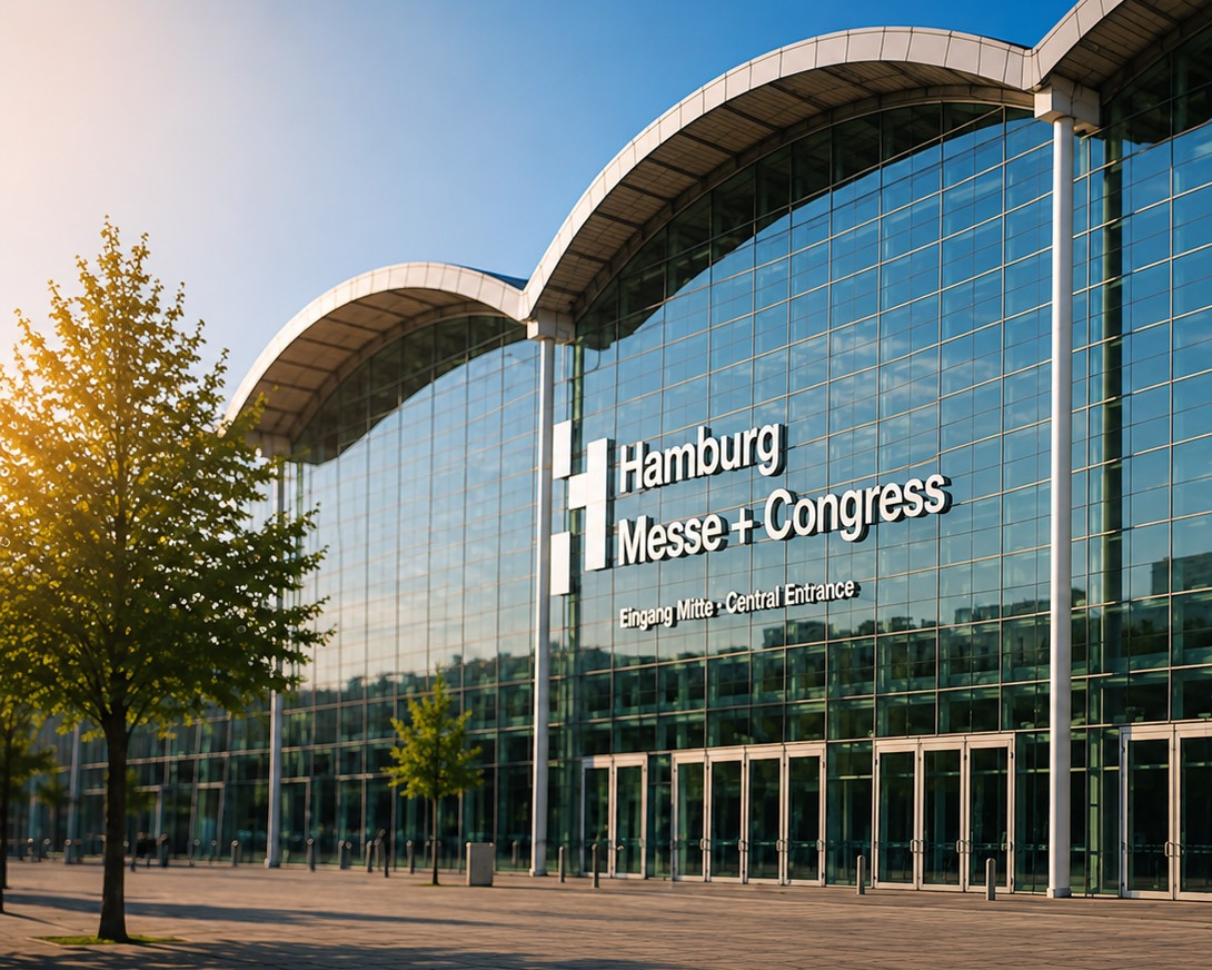 Hamburg Messe und Congress mit all about automation Logo